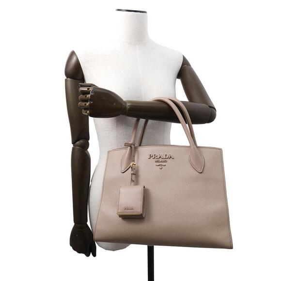 PRADA Beige Leather Tote Bag - Picture 4 of 16